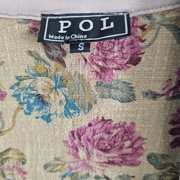 POL Tan Sleeveless Fringed Western Distressed Brown Duster Size Small - Picture 2 of 4